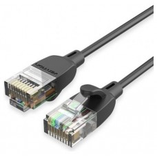 CABLE DE RED LATIGUILLO RJ45 UTP CAT6A AWG32 1 M NEGRO VENTION (Espera 4 dias)