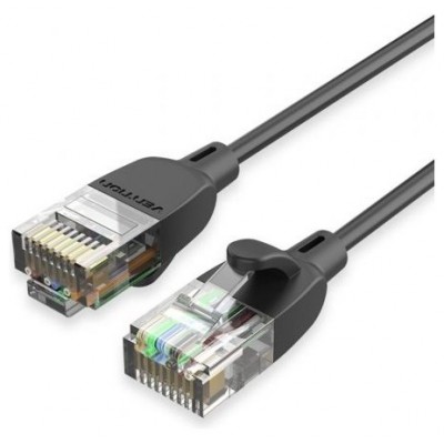 CABLE DE RED LATIGUILLO RJ45 UTP CAT6A 1 M NEGRO VENTION (Espera 4 dias)