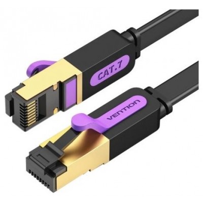 CABLE DE RED LATIGUILLO RJ45 CAT.7 STP AWG30 2 M NEGRO VENTION (Espera 4 dias)