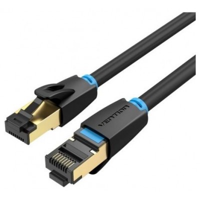 CABLE DE RED LATIGUILLO RJ45 CAT.8 SFTP AWG28 10 M NEGRO VENTION (Espera 4 dias)