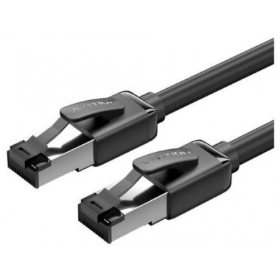 CABLE DE RED LATIGUILLO RJ45 CAT.8 SFTP 0.5 M NEGRO VENTION (Espera 4 dias)