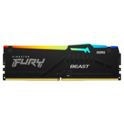 MEMORIA KINGSTON FURY BEAST RGB DDR5 8GB 4800MT/S  CL38  KF5 (Espera 4 dias)