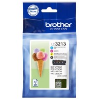 BROTHER Pack  cartuchos de tinta negro, cian, magenta y amarillo LC3213VAL