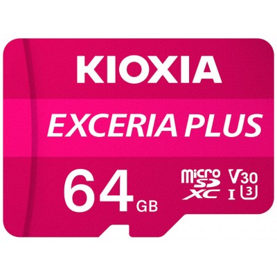 MICRO SD KIOXIA 64GB EXCERIA PLUS UHS-I C10 R98 CON ADAPTADOR