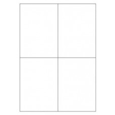 CAJA 100 HOJAS ETIQUETAS BLANCAS SIN MÁRGENES-LÁSER/INYECCIÓN DE TINTA/FOTOCOPIADORAS-105X148 MM MEGASTAR LP4MS-105148 (Espera 4 dias)