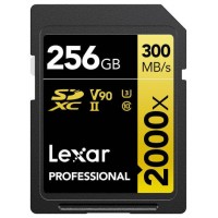 LEXAR 256GB PROFESSIONAL 2000X SDXC UHS-II CARDS, UP TO 300MB/S READ 260MB/S WRITE C10 V90 U3 (Espera 4 dias) LEXAR 256GB PROFESSIONAL 2000X SDXC UHS-II CARDS, UP TO 300MB/S READ 260MB/S WRITE C10 V90 U3 (Espera 4 dias)