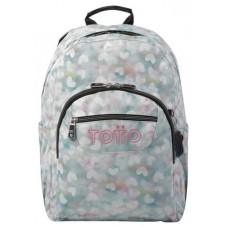 MOCHILA ESCOLAR CORAZONES PASTEL TOTTO MA04ECO001-23110-4HX (Espera 4 dias)