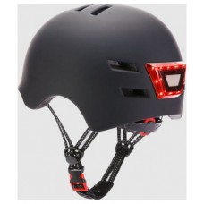 YOUIN CASCO CON LED FRONTAL Y TRASERO NEGRO   (TALLA M) (Espera 4 dias)