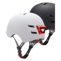 YOUIN CASCO CON LED FRONTAL Y TRASERO BLANCO   (TALLA M) (Espera 4 dias)