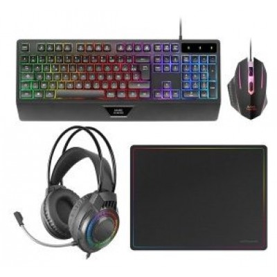 TECLADO MOUSE HEADSET Y ALFOMBRILLA MARS GAMING