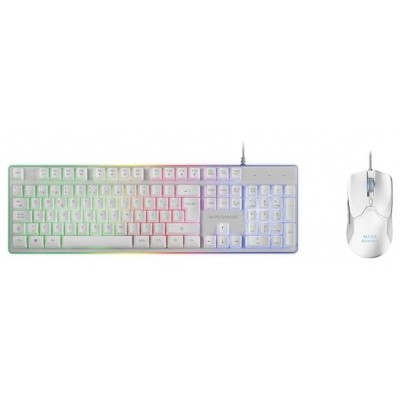 KIT COMBO PACK 3EN1 RGB MCPWTKL BLANCO MARS GAMING (Espera 4 dias)