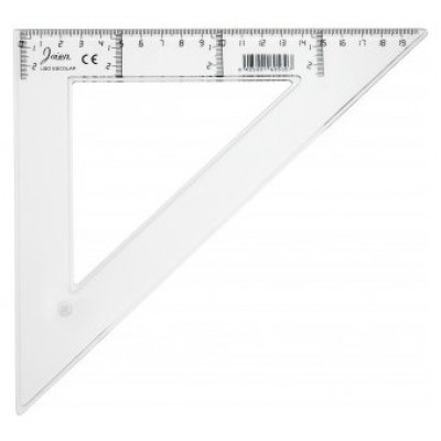 ESCUADRA TRANSPARENTE EN PLASTICO INYECTADO GRADUADO Y BISELADO 30 CM. FAIBO 41230 (Espera 4 dias)