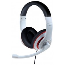 AURICULARES GEMBIRD MHS-03-WTRDBK BLANCO NEGRO ROJO MICROFONO ALAMBRICO JACK