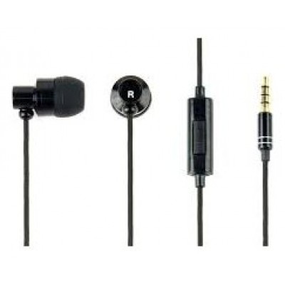 AURICULARES GEMBIRD "PARIS" METALICO NEGRO MICROFONO ALAMBRICO JACK 3.5MM