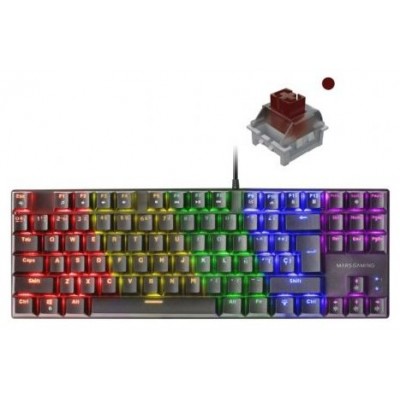 TECLADO MARS GAMING MK80BRES USB NEGRO FRGB MECANICO (Espera 4 dias)