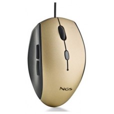 RATON OPTICO NGS MOTH GOLD WIRED ERGONOMIC SILENT