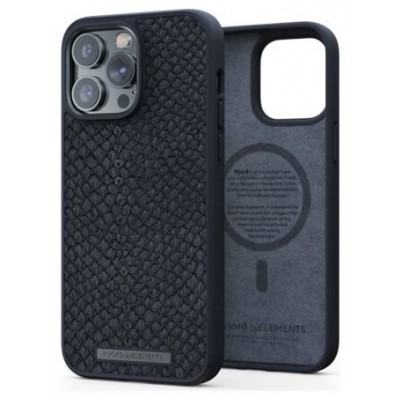 FUNDA MAGSAFE IPHONE 14 PRO MAX PIEL DE SALMON NEGRO NJORD (Espera 4 dias)