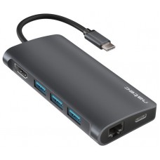 ADAPTADOR NATEC FOWLER 2 USB-C-A 3XUSB 3.0,HDMI 4K,RJ45,SD,MSD