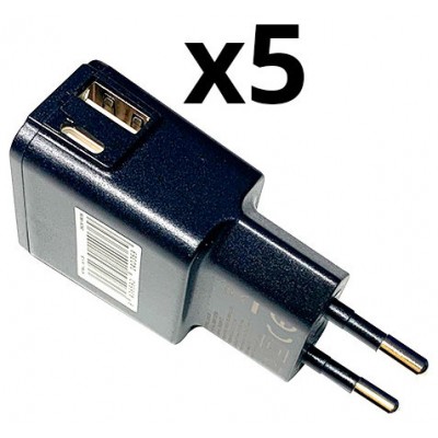 CARGADOR DE PARED NORTESS KIT 5 UNIDADES USB 1 PUERTO