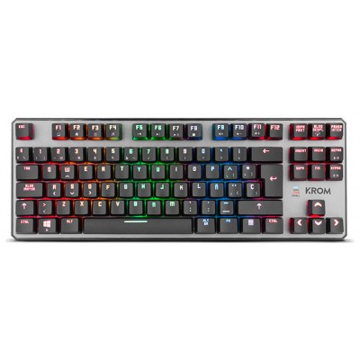 TECLADO GAMING KROM KERNEL TKL USB RETROILUMINADO MECANICO NEGRO