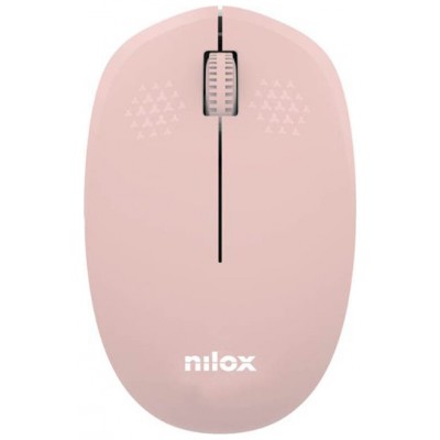 Nilox Ratón Wireless, 1000 DPI, 3 botones, Rosa