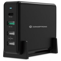 CARGADOR DE SOBREMESA CONCEPTRONIC QUICK CHARGE PD 4