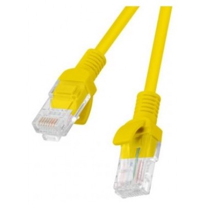 CABLE RED LANBERG LATIGUILLO CAT.6 UTP 1M AMARILLO FLUKE  PASSED