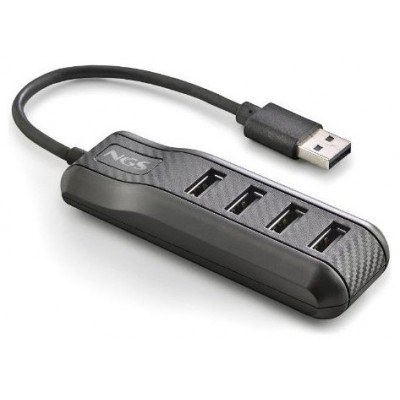 HUB 4 PUERTOS USB 2.0 NGS PORT 2.0 NEGRO