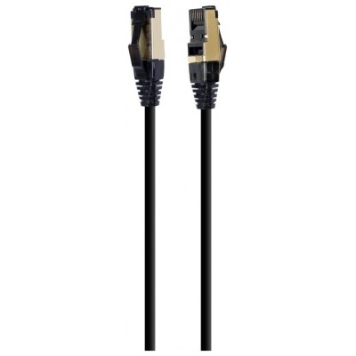 CABLE RED S-FTP GEMBIRD  CAT 8 LSZH NEGRO 0,5 M