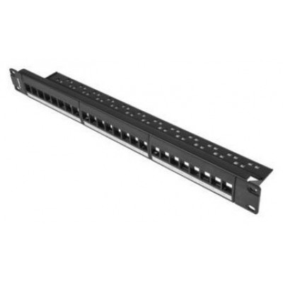 PATCH PANEL LANBERG 24 PUERTOS 1U RACK 19 PARA MODULOS KEYSTONE NEGRO