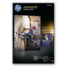 HP Papel fotográfico satinado avanzado 250g/m2, 10x15cm, sin bordes, 60 hojas