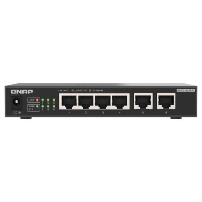 QNAP QSW-2104-2T-R2 switch No administrado 10G Ethernet (100/1000/10000) Escritorio Negro (Espera 4 dias)