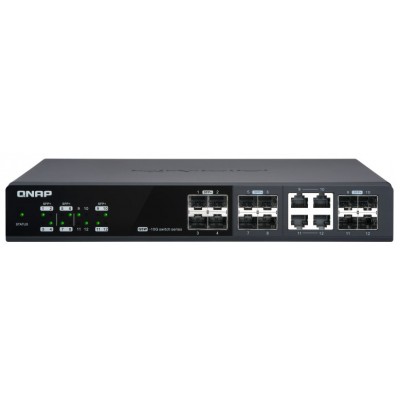 QNAP QSW-M1204-4C switch Gestionado 10G Ethernet (100/1000/10000) Negro (Espera 4 dias)