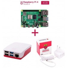 Kit Raspberry Pi 4 1GB + Caja blanca - Alimentacion