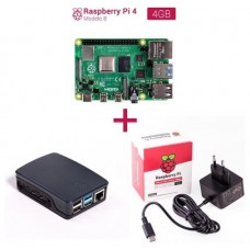 Kit Raspberry Pi 4 2GB + Caja negra - Alimentacion