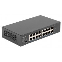 SWITCH LANBERG 16 PUERTOS GIGABIT ETHERNET RACK 10"/19"