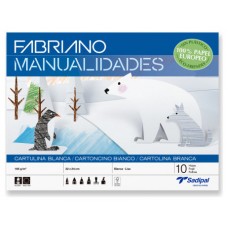 BLOC 10 HOJAS MANUALIDADES CARTULINA BLANCA FABRIANO S0400003 (Espera 4 dias)