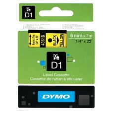 DYMO D1 - Cintas Dymo 6mmx7m Negro/Amarillo