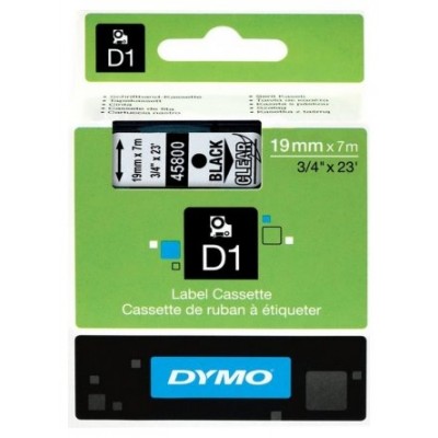 DYMO Cinta LM D1 19mmx7m Negro/transparente