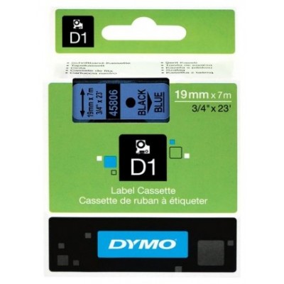 DYMO Cinta LM D1 19mmx7m Negro/azul