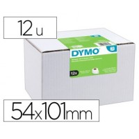 DYMO Etiqueta LW Multipack Etiquetas Envío/Badge 54x101mm -  VALUE PACK (12 rollos) Papel blanco