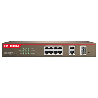 IP-COM Networks S3300-10-PWR-M switch Gestionado L2 Fast Ethernet (10/100) Gris Energía sobre Ethernet (PoE) (Espera 4 dias)