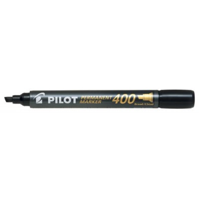 MARCADOR PERMANENTE PUNTA BISELADA SCA-400 NEGRO PILOT SCA-400-B (MIN12) (Espera 4 dias)