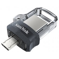 Sandisk Ultra Dual m3.0 unidad flash USB 32 GB USB Type-A / Micro-USB 3.2 Gen 1 (3.1 Gen 1) Negro, Plata, Transparente (Espera 4 dias)