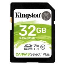 MEMORIA SD XC 32GB CLASE 10 KINGSTON CANVAS SELECT