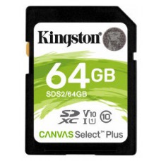 SECURE DIGITAL HC 64 GB CANVAS SELECT PLUS CLASE10 KINGSTON (Espera 4 dias)