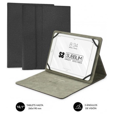 SUBBLIM Funda Tablet Clever Stand Tablet Case 10,1" Black (Espera 4 dias)