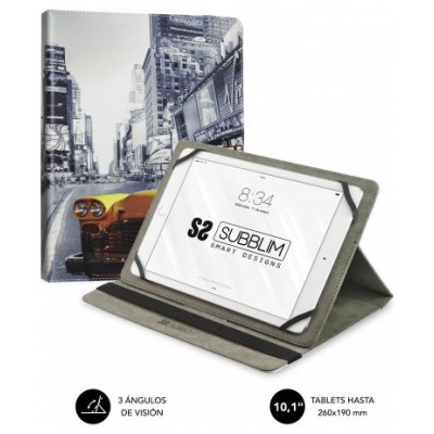SUBBLIM Funda Tablet Universal TRENDY CASE NY TAXI 10.1" (Espera 4 dias)