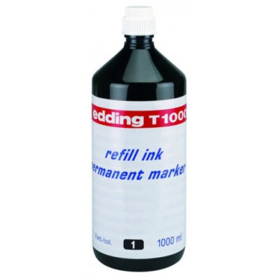 FRASCO TINTA T 1000 PARA RELLENAR 1000ML NEGRO EDDING T1000-01 (Espera 4 dias)