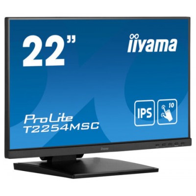 MONITOR IIYAMA 21,5" TACTIL T2254MSC-B1AG, IPS, FHD, 60 HZ, 4MS, 10 PUNTOS DE CONTACTO, HDMI, ALT. (Espera 4 dias)